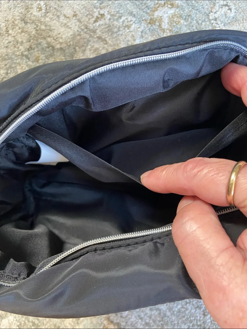 Dolce & Gabbana Black Nylon Padded Toiletry Pouch